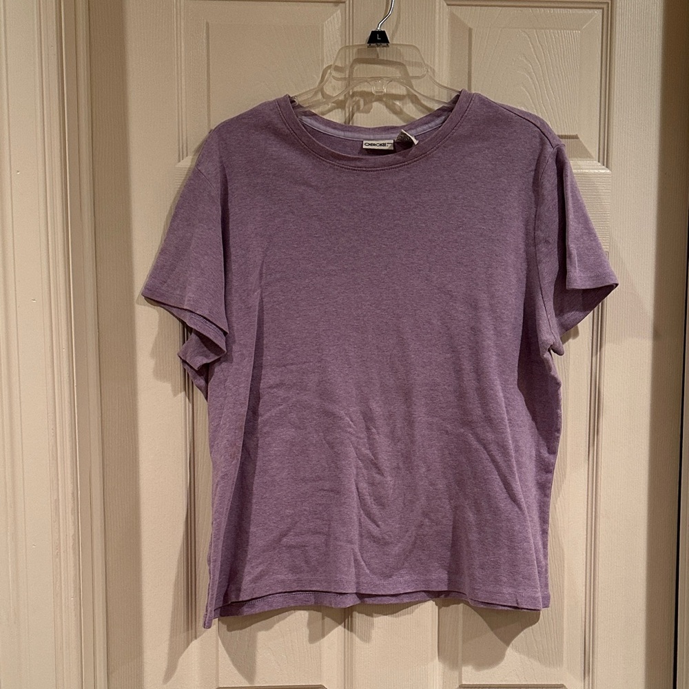 Cherokee Lavender Purple Short Sleeve Crewneck Tee